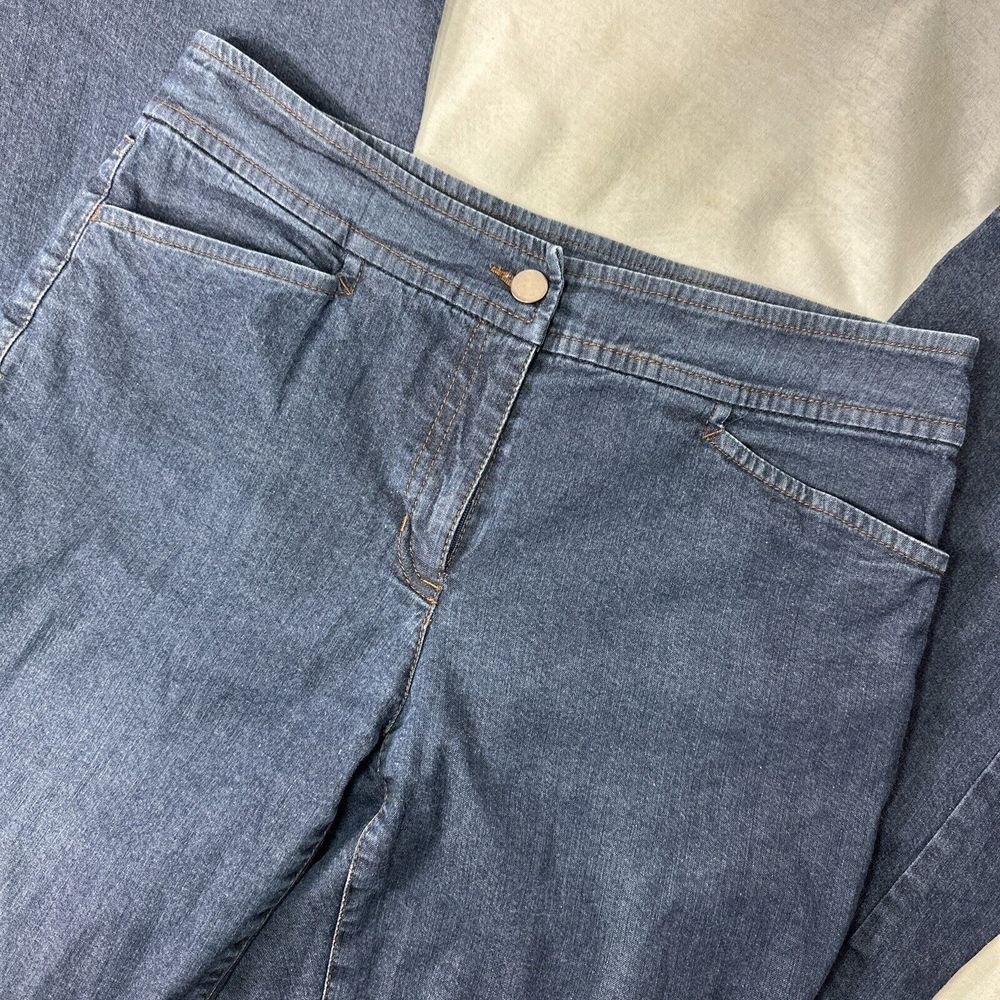 Eileen Fisher Women's XS Jeans Mid Rise Denim Pants Pocket Straight Leg